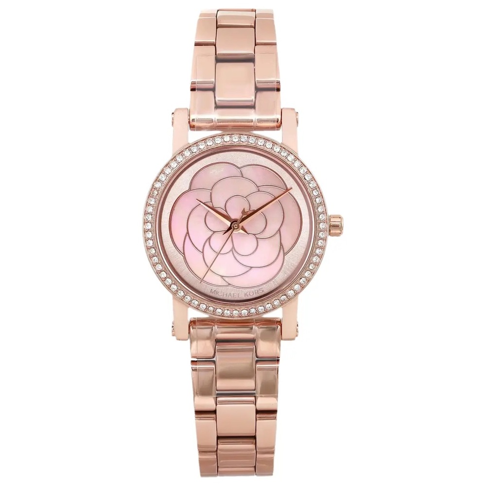 MK rose gold watch